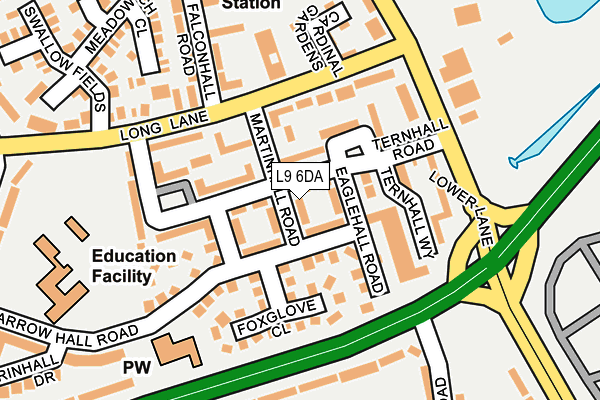 L9 6DA map - OS OpenMap – Local (Ordnance Survey)