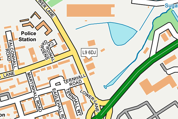 L9 6DJ map - OS OpenMap – Local (Ordnance Survey)