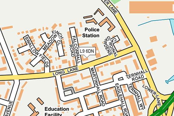 L9 6DN map - OS OpenMap – Local (Ordnance Survey)