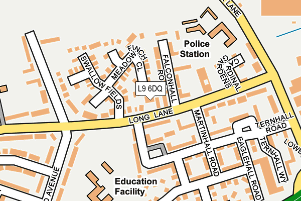 L9 6DQ map - OS OpenMap – Local (Ordnance Survey)