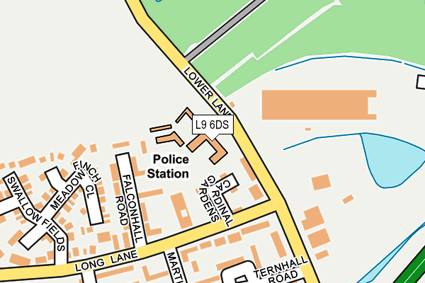 L9 6DS map - OS OpenMap – Local (Ordnance Survey)