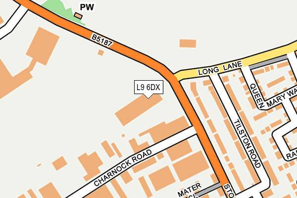 L9 6DX map - OS OpenMap – Local (Ordnance Survey)
