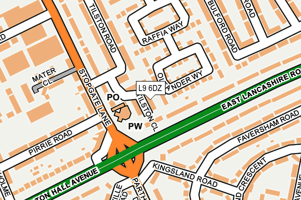 L9 6DZ map - OS OpenMap – Local (Ordnance Survey)