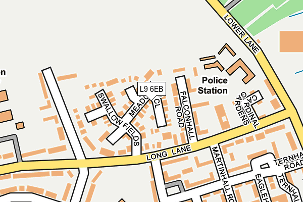L9 6EB map - OS OpenMap – Local (Ordnance Survey)