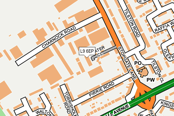 L9 6EP map - OS OpenMap – Local (Ordnance Survey)