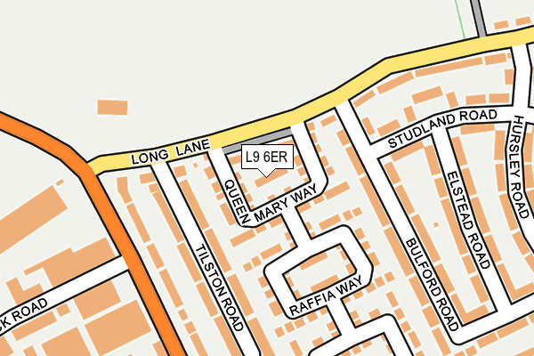 L9 6ER map - OS OpenMap – Local (Ordnance Survey)