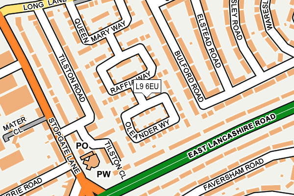 L9 6EU map - OS OpenMap – Local (Ordnance Survey)