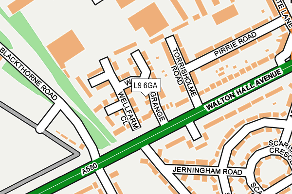 L9 6GA map - OS OpenMap – Local (Ordnance Survey)