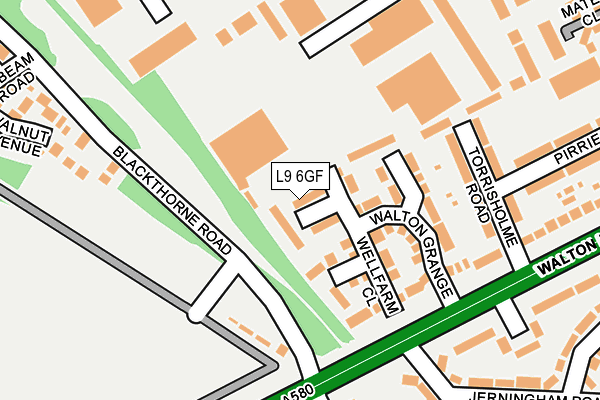 L9 6GF map - OS OpenMap – Local (Ordnance Survey)