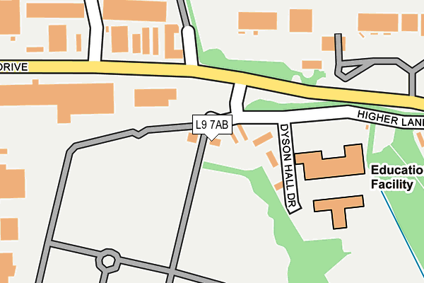 L9 7AB map - OS OpenMap – Local (Ordnance Survey)