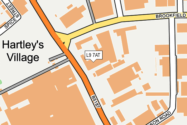 L9 7AT map - OS OpenMap – Local (Ordnance Survey)