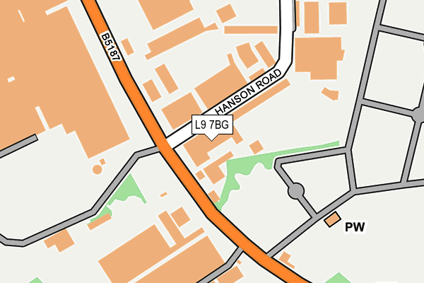 L9 7BG map - OS OpenMap – Local (Ordnance Survey)