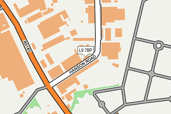 L9 7BP map - OS OpenMap – Local (Ordnance Survey)