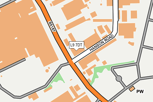 L9 7DT map - OS OpenMap – Local (Ordnance Survey)