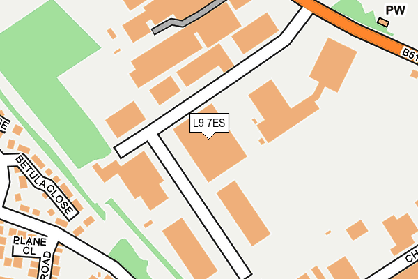 L9 7ES map - OS OpenMap – Local (Ordnance Survey)