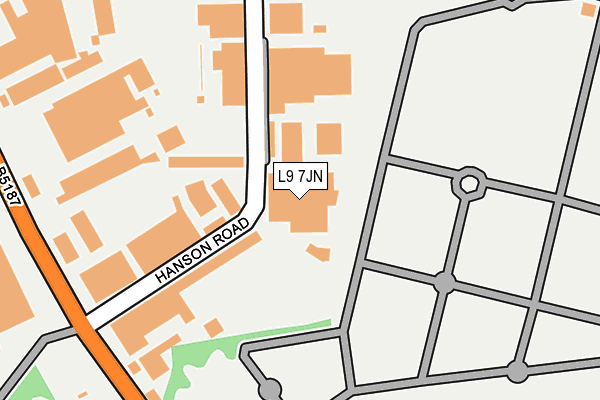 L9 7JN map - OS OpenMap – Local (Ordnance Survey)