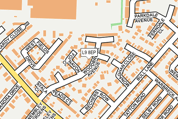L9 8EP map - OS OpenMap – Local (Ordnance Survey)