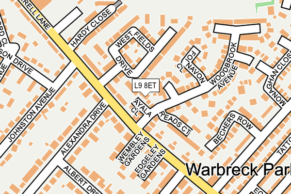 L9 8ET map - OS OpenMap – Local (Ordnance Survey)