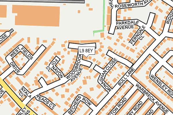 L9 8EY map - OS OpenMap – Local (Ordnance Survey)