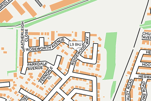L9 8HJ map - OS OpenMap – Local (Ordnance Survey)