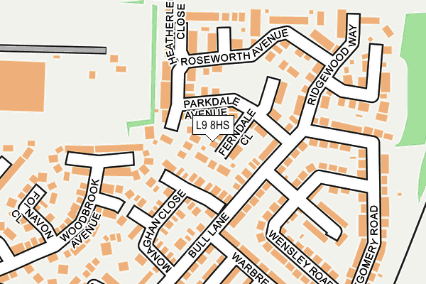 L9 8HS map - OS OpenMap – Local (Ordnance Survey)