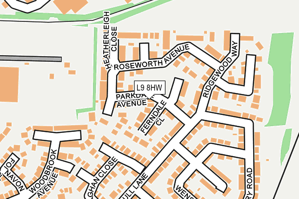 L9 8HW map - OS OpenMap – Local (Ordnance Survey)