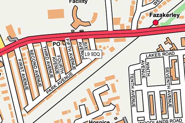 L9 9DQ map - OS OpenMap – Local (Ordnance Survey)