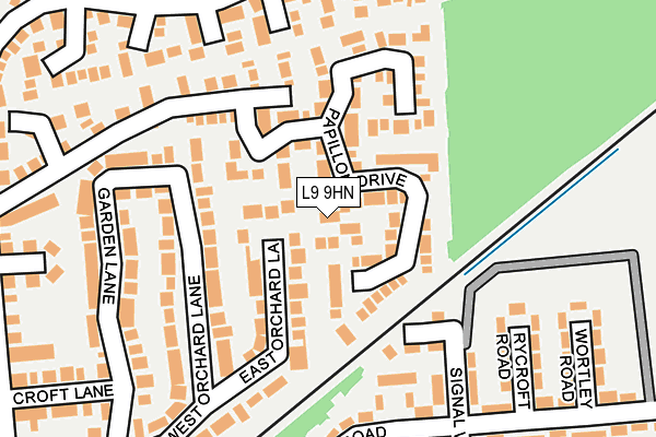 L9 9HN map - OS OpenMap – Local (Ordnance Survey)