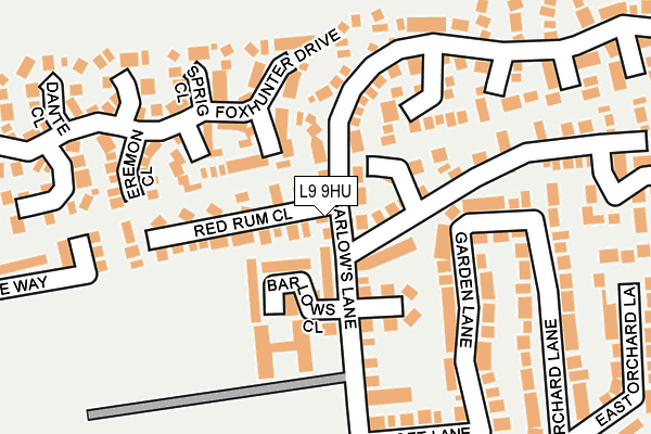 L9 9HU map - OS OpenMap – Local (Ordnance Survey)