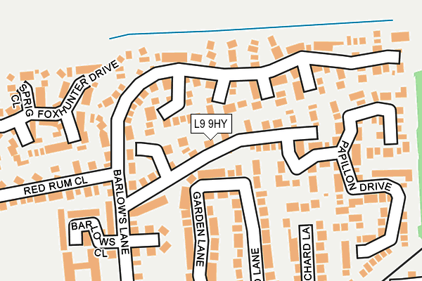 L9 9HY map - OS OpenMap – Local (Ordnance Survey)