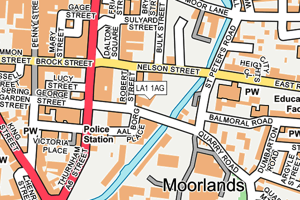 LA1 1AG map - OS OpenMap – Local (Ordnance Survey)