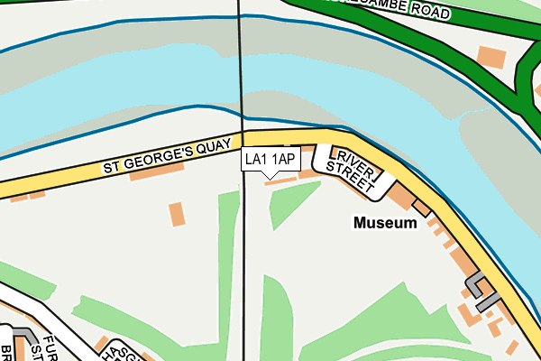 LA1 1AP map - OS OpenMap – Local (Ordnance Survey)
