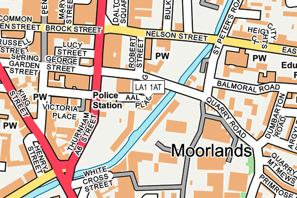 LA1 1AT map - OS OpenMap – Local (Ordnance Survey)