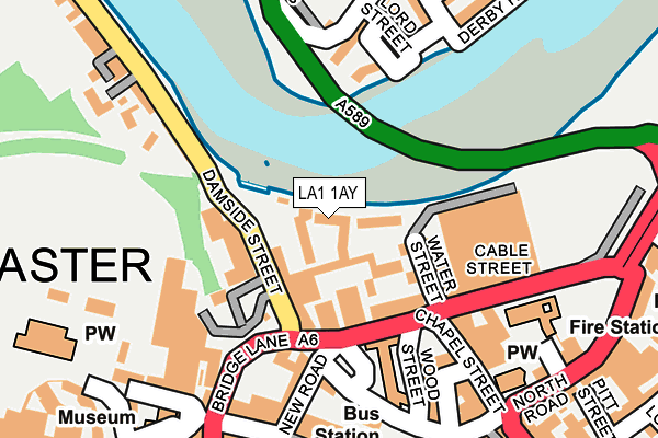LA1 1AY map - OS OpenMap – Local (Ordnance Survey)
