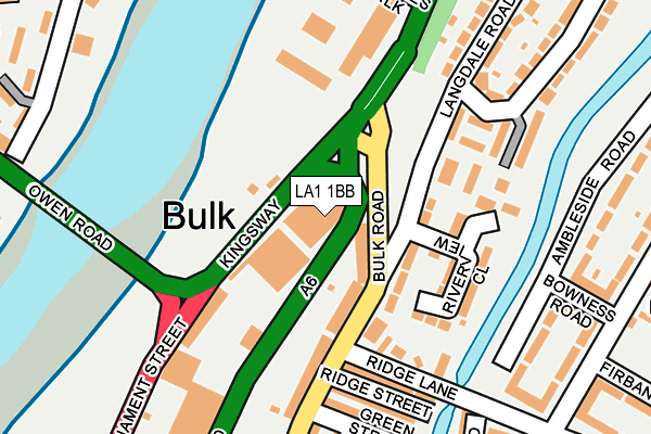 LA1 1BB map - OS OpenMap – Local (Ordnance Survey)