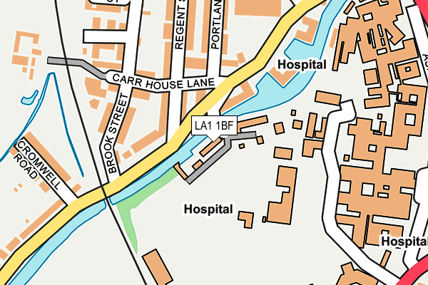 LA1 1BF map - OS OpenMap – Local (Ordnance Survey)