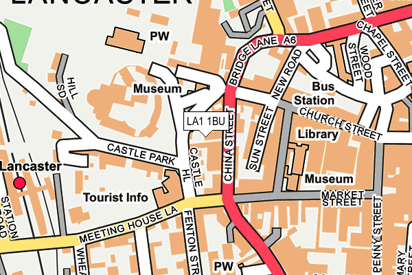 LA1 1BU map - OS OpenMap – Local (Ordnance Survey)