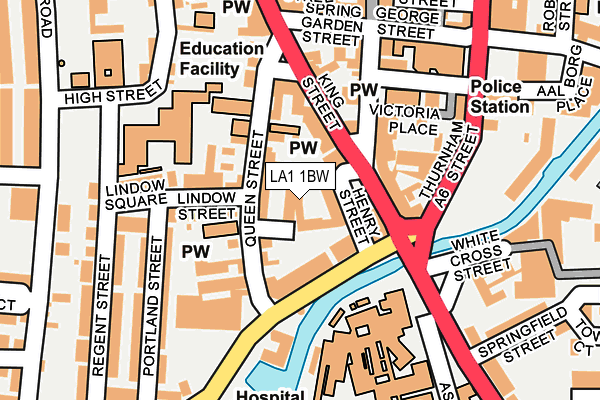 LA1 1BW map - OS OpenMap – Local (Ordnance Survey)