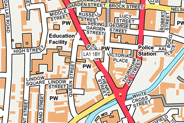 LA1 1BY map - OS OpenMap – Local (Ordnance Survey)