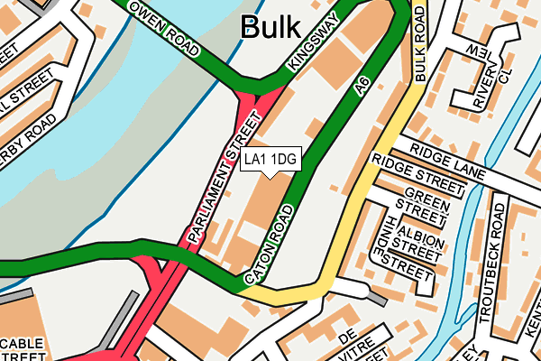 LA1 1DG map - OS OpenMap – Local (Ordnance Survey)