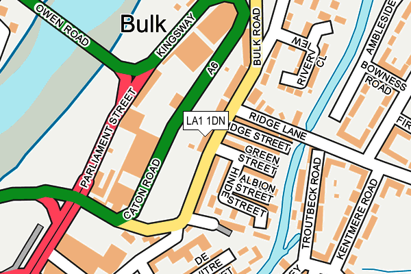 LA1 1DN map - OS OpenMap – Local (Ordnance Survey)