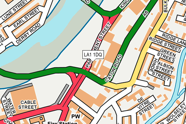 LA1 1DQ map - OS OpenMap – Local (Ordnance Survey)