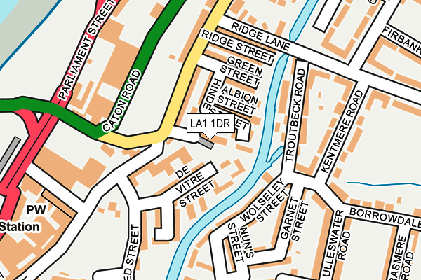 LA1 1DR map - OS OpenMap – Local (Ordnance Survey)