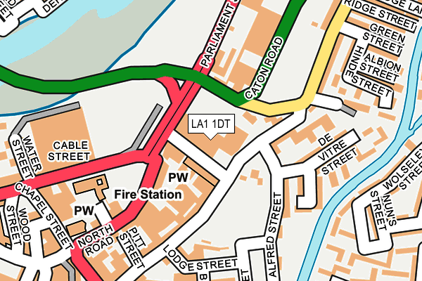 LA1 1DT map - OS OpenMap – Local (Ordnance Survey)