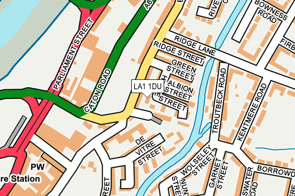 LA1 1DU map - OS OpenMap – Local (Ordnance Survey)