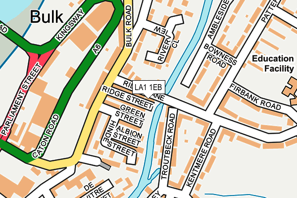 LA1 1EB map - OS OpenMap – Local (Ordnance Survey)