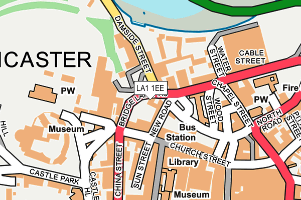 LA1 1EE map - OS OpenMap – Local (Ordnance Survey)