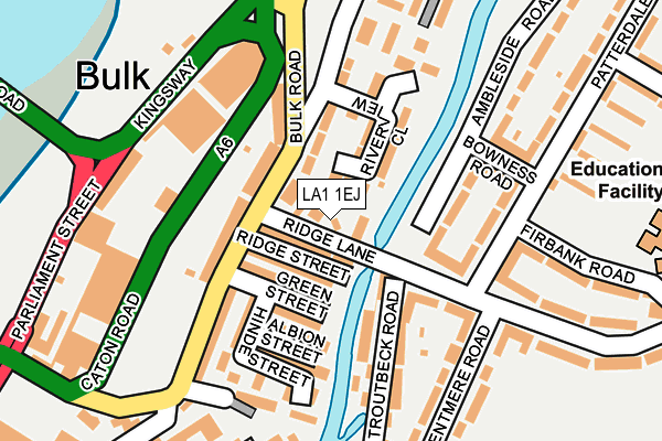 LA1 1EJ map - OS OpenMap – Local (Ordnance Survey)