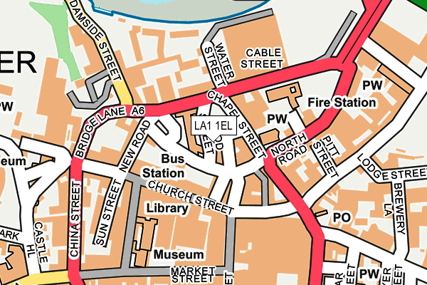 LA1 1EL map - OS OpenMap – Local (Ordnance Survey)