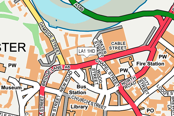 LA1 1HD map - OS OpenMap – Local (Ordnance Survey)